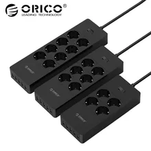 ORICO Power Strip EU Plug Extension Socket  Outlet Surge Protector EU Power Strip with 5x2.4A USB Super Charger Ports 