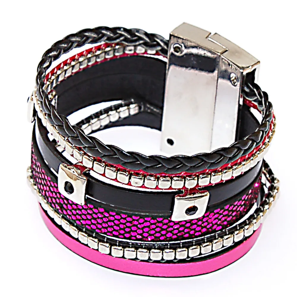 Miasol зимние магнитные браслеты бразильский стиль Широкий браслет на магнитной застежке браслет для женщин вечерние ювелирные изделия подарок