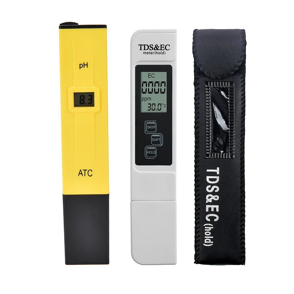 

2pcs/lot Digital LCD PH Meter TDS EC Water Quality Tester Meter Pen LCD Monitor Aquarium Pool Analyzer