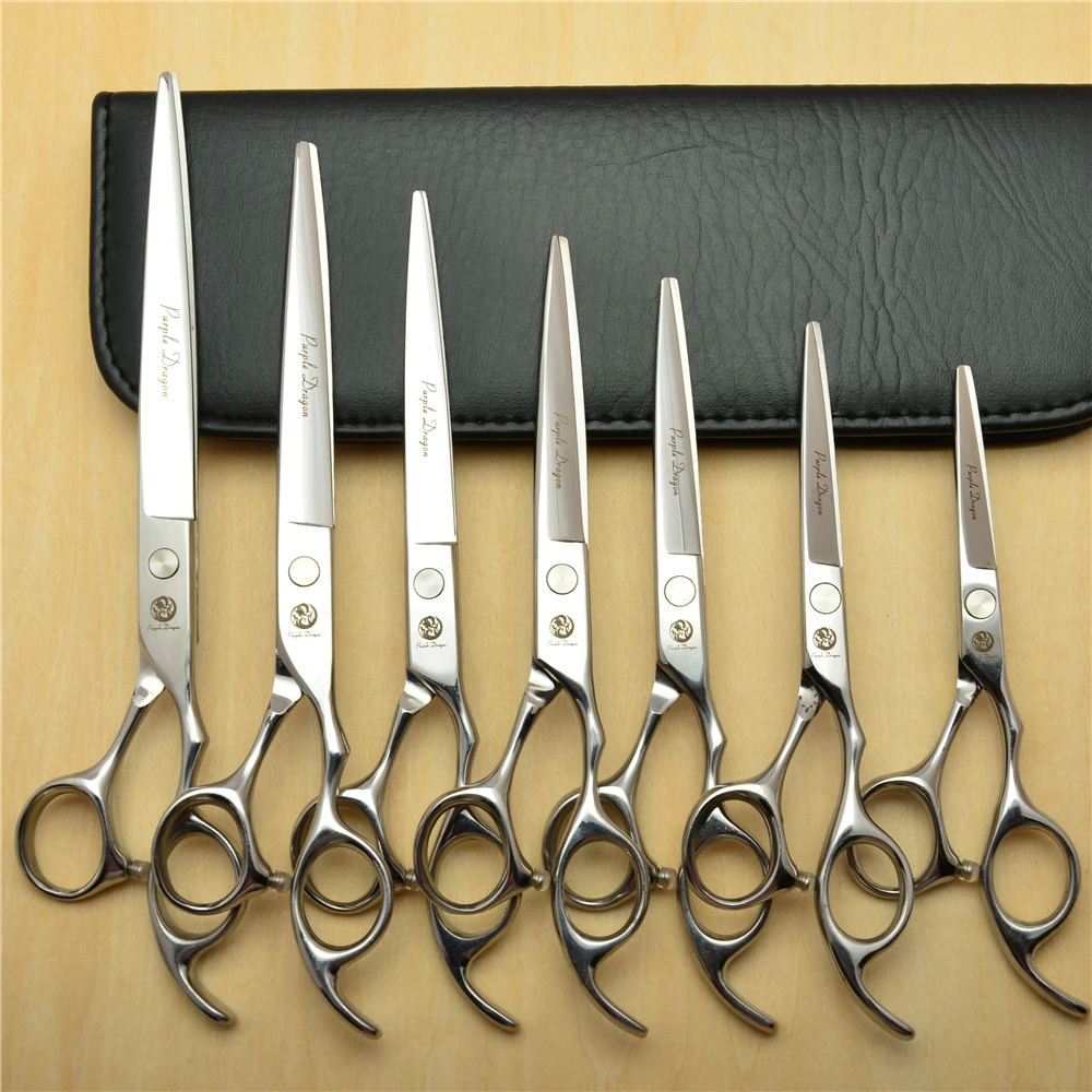 

5''/5.5''/6''/6.5''/7''/7.5''/8'' Purple Dragon Silvery Cutting/Thinning Hairdressing Shears Dogs Cats Pets& Human Hair Scissors