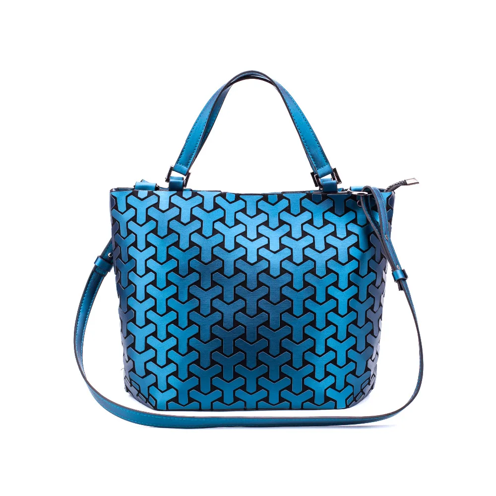 Модные женские сумки через плечо сумка-мешок геометрические блестки зеркальные лазерные простые складные сумки светящиеся сумки PU Повседневная Сумка-тоут