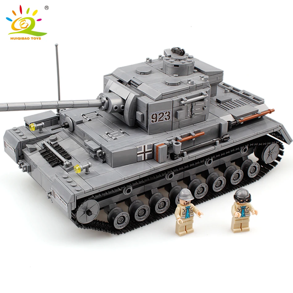 

Military War Tank 3D Model PZKPFW-II Building Blocks army figures bricks soldier DIY Educational Toy For Children boys