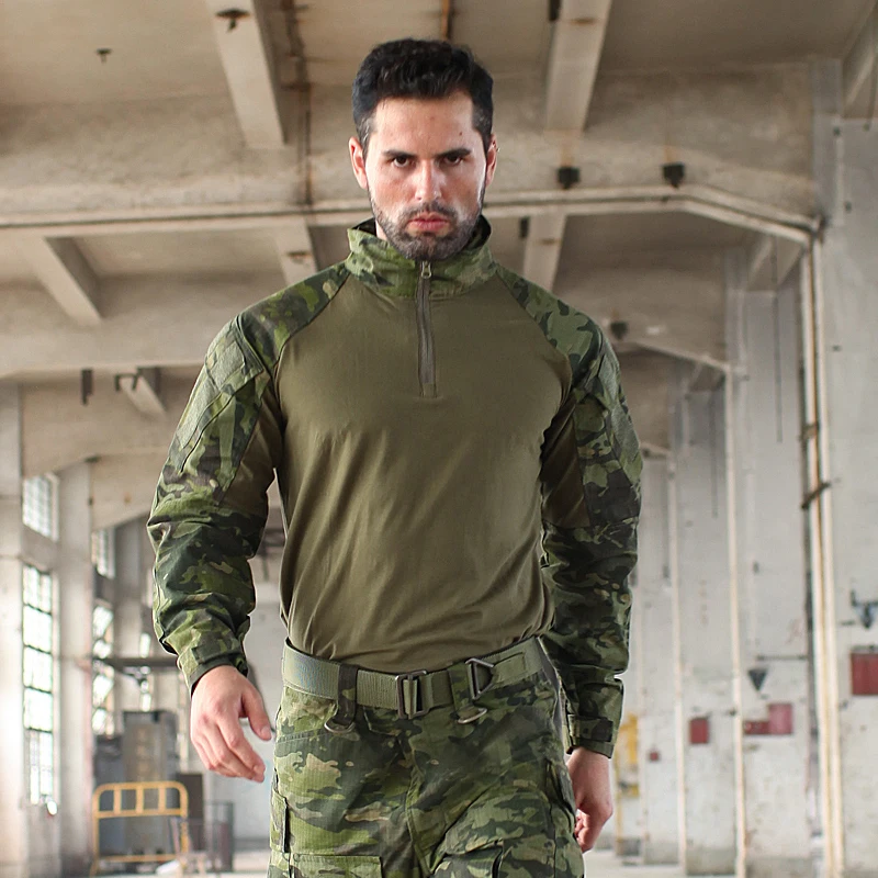 Новинка рубашка Trueguard Multicam TDU Rapid Assault CP 1/4 на молнии боевая униформа Мультикам для