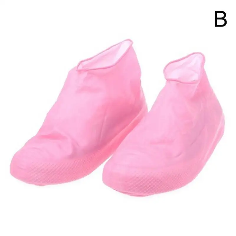 Силиконовые непромокаемые ботинки Нескользящие ботинки туфли для многократного применения непромокаемые мужские и женские ботинки для пешего туризма нескользящая обувь - Цвет: Pink