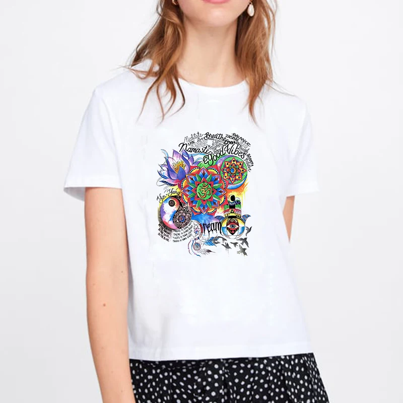 

Women Summer 2019 Tshirt Casual Short Sleeve Tops Tees Sexy Off Shoulder Feather Print T-Shirt O-neck Loose Plus Size Shirts