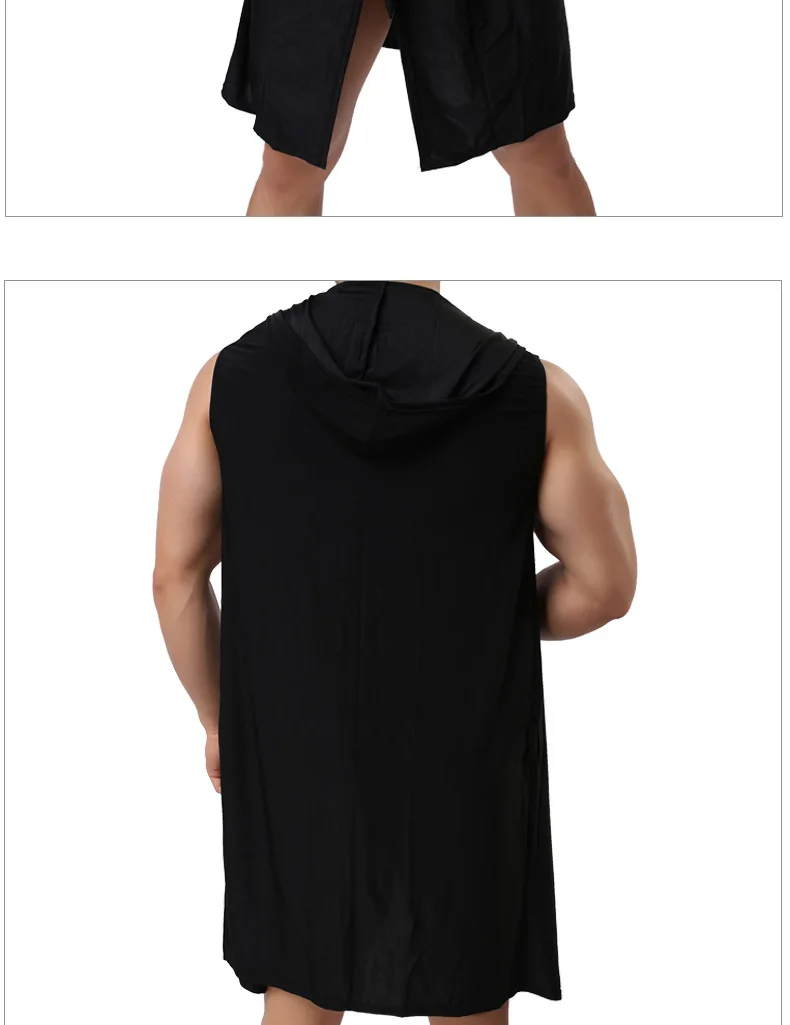 Летние мужские шелковые халаты, ночная рубашка, сексуальная мягкая шелковая ткань, домашняя одежда без трусиков