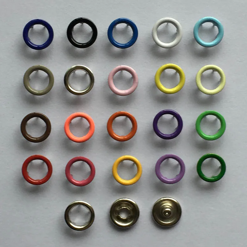 

25set High Quality Metal Brass 9.5mm Prong Snap Button Eco-friendly Skin Care Buttons Popper Buckles 20colors Avaiable