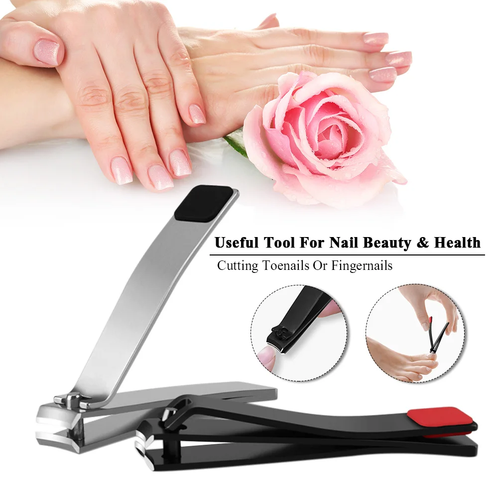 Stainless Steel Nail Clipper Fingernails Clippers Anti slip Nail Cutter Trimmer Nail Art Tool