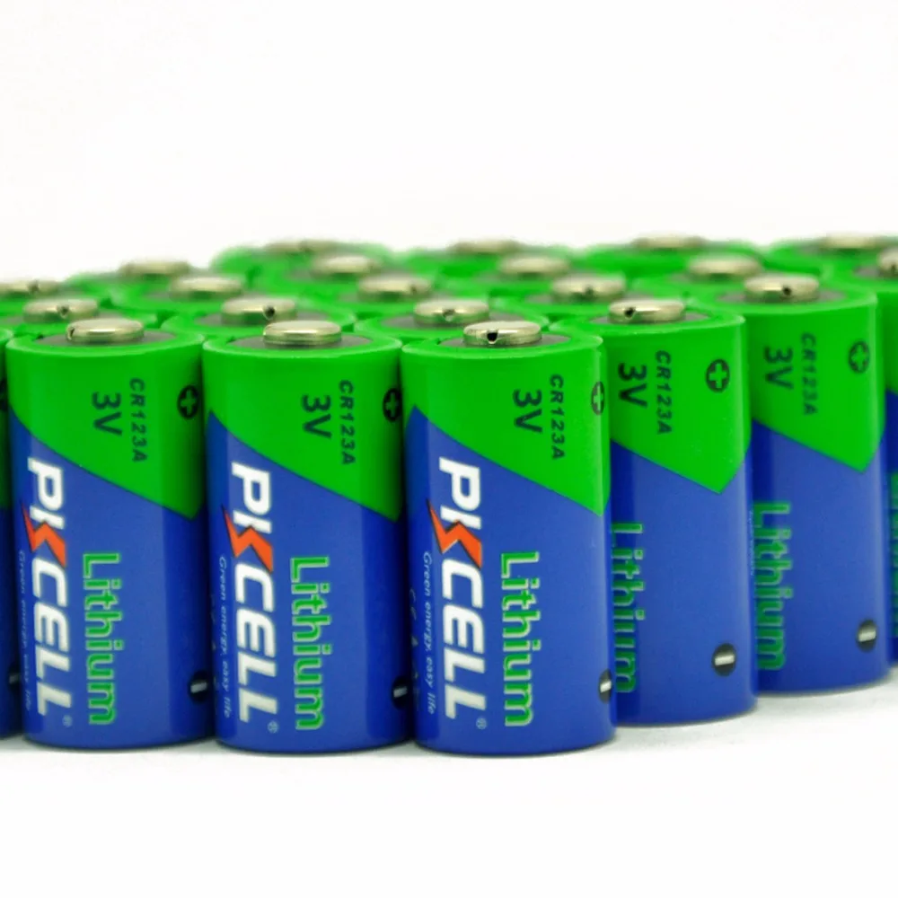 US $161.75 100 x PKCELL 3V CR123A Lithium Batteries CR123 123A 16340 CR17345 NonRechargeable Battery For Camera Flashlights Torch