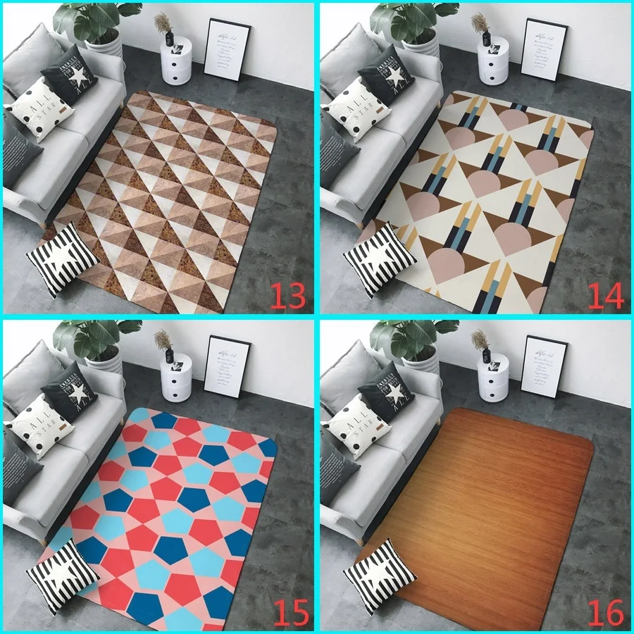 1Pc Non-slip Geometric Carpet for Bedroom Living Room Sofa Tea Table Rugs Modern Footcloth Big Floor Mat Home Tapete