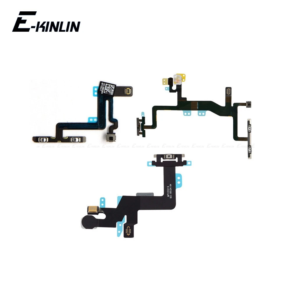 

100% New For iPhone 6 6S Plus 4 4S 5 5S 5C Power Switch On Off Button Volume Button Flex Cable Ribbon