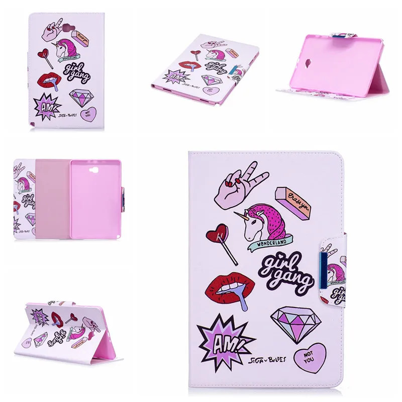 Wekays Case for Samsung Galaxy Tab A 6 A6 10.1 P580 P585 Cute Cartoon Flamingo Unicorn PU Flip Leather Cover Case Fundas Capa Wekays Case for Samsung Galaxy Tab A 6 A6 10.1 P580 P585 Cute Cartoon Flamingo Unicorn PU Flip Leather Cover Case Fundas Capa