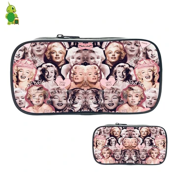 

Famous Star Marilyn Monroe Collage Cosmetic Bags Boys Girls Children Storage Bags Pencil Case Women Men Fashion Makeup Bag