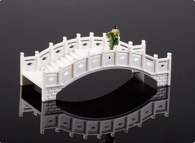 

1/100 ABS white plastic arch bridge for architecture landscape decoration