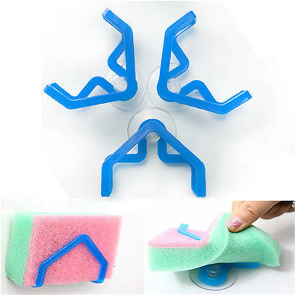 

3PCS Wall Mounted Rack Dish Washing Cloth Sponge Drain Rack Suction Cup Stand Soap bar Holder for Kitchen Tools Storage Rack