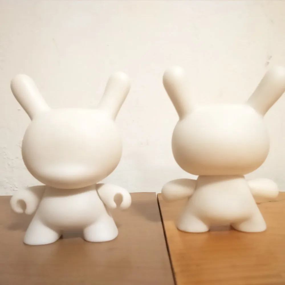 Оптoвaя прoдaжa 5 шт./компл. 4 дюйма Kidrobot Dunny DIY Краски фигурку белый Цвет упакованный в Opp пакете(пакет из неориентированного полипропилена