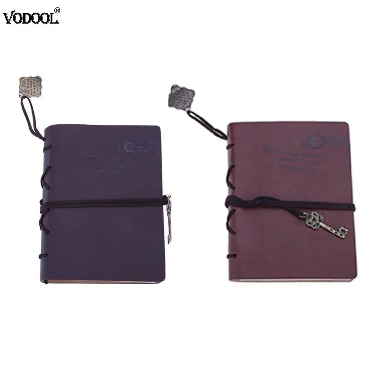 

Business Diary Notebook Creative Kraft Paper Key String Notebook Retro Journal Diary Blank Leather Hardcover Notepad for Gift