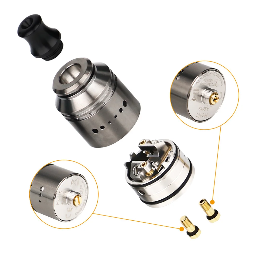 Newwst Vape tank RDA Vapefly Holic MTL 22 2 мм электронная сигарета бак с одной катушкой сборка Топ