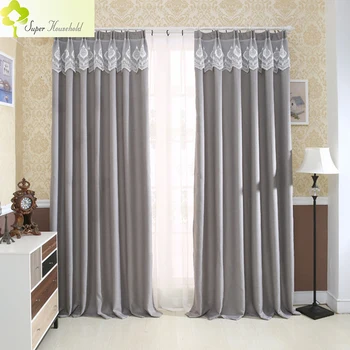 

Solid Colors Blackout Curtains for Living Room Faux Linen Window Curtains for the Bedroom Kitchen Drapes Treatment Nylon Lace