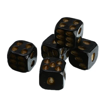

5 Pcs Creative Black Skull Dice Six Sided Cube Party Entertainment Leisure Toys Bones Dice