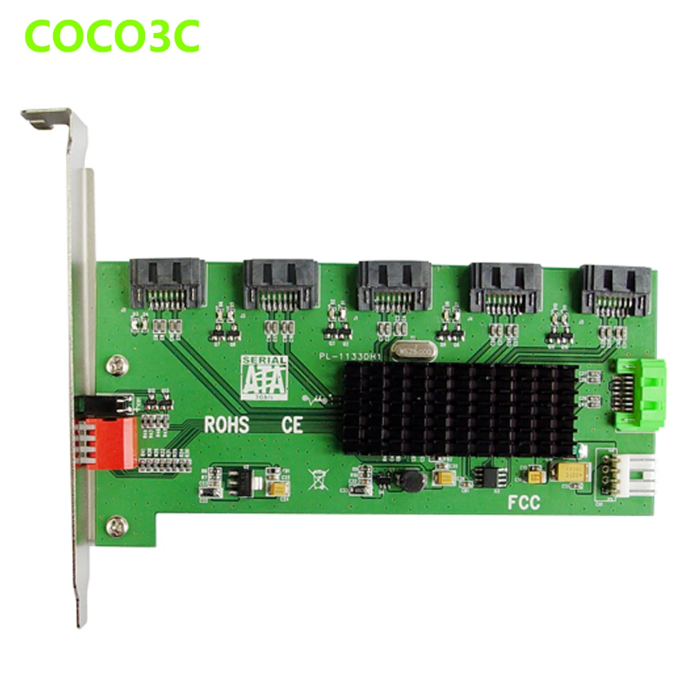  5x1 Port SATA 20 Multiplier adapter SATA 3 Gbps SSD PM riser card mit RAID 0 1 3 5 10 GROßE KLON La