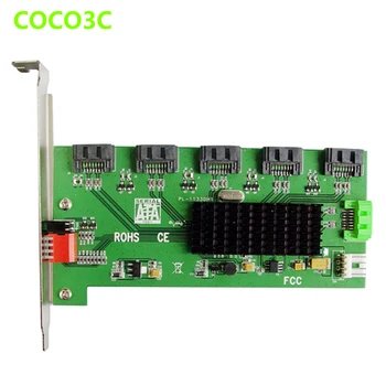 

5x1 Port SATA 2.0 Multiplier adapter SATA 3Gbps SSD PM riser card With RAID 0 1 3 5 10 LARGE CLONE Long profile bracket