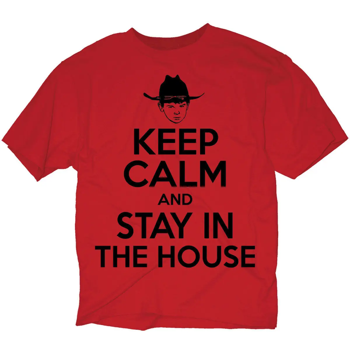 Красная футболка Walking Dead Keep Calm Stay In The House