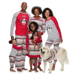 Рождественский пижамный комплект для всей семьи; Новинка 2019 года; Лидер продаж; Рождественская одежда для сна для мамы, папы и ребенка