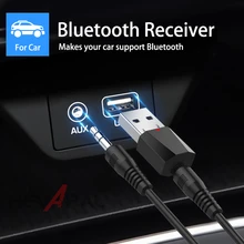 Hevaral стерео USB Bluetooth приемник 4,2 3,5 мм AUX разъем для автомобильных наушников динамик беспроводной аудио рецептор Bluetooth адаптер