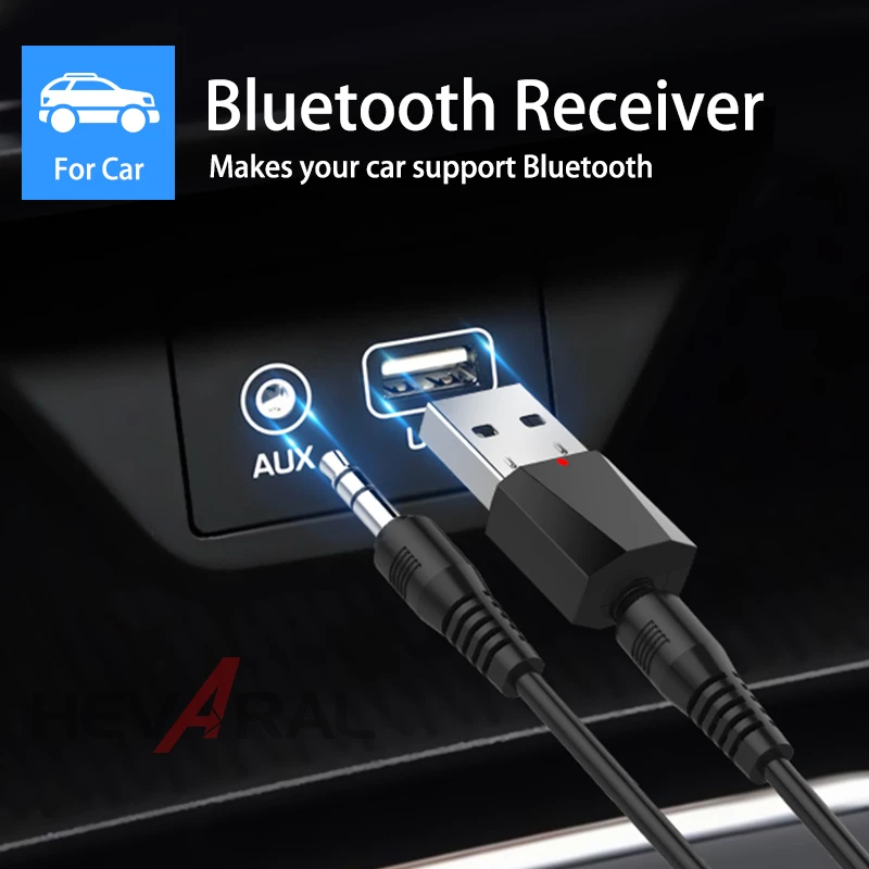 Hevaral стерео USB Bluetooth приемник 4 2 3 5 мм AUX разъем для автомобильных наушников динамик
