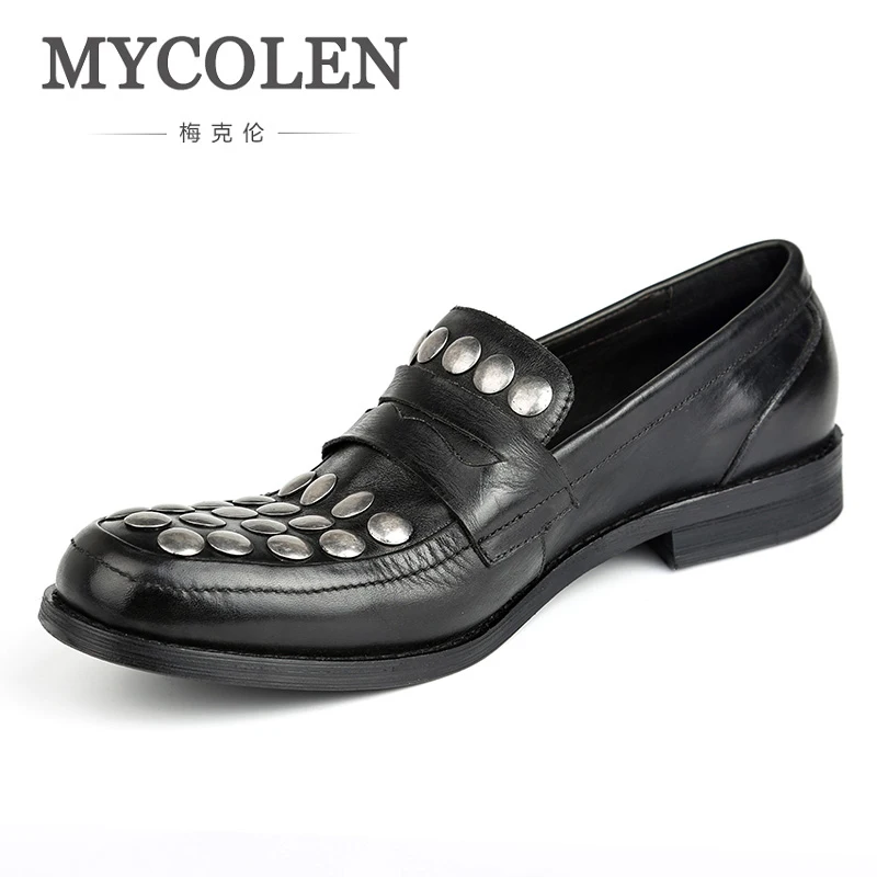 

MYCOLEN High Quality Leather Men Loafers Slip On Fashion Summer Style Men Loafers Comfortable Flats Casual Shoes Man Shoes