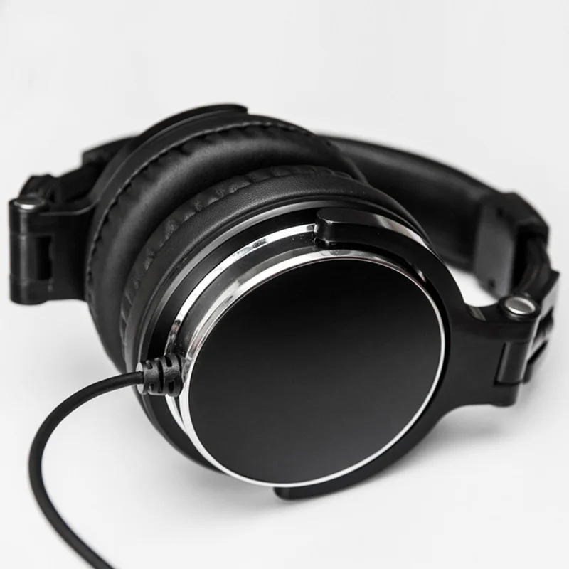 RUKZ DIY QC3 HiFi Big Gaming Headphones for PC Subwoofer Computer Headset Stereo Earpiece Universal Wired Earphone for Game
