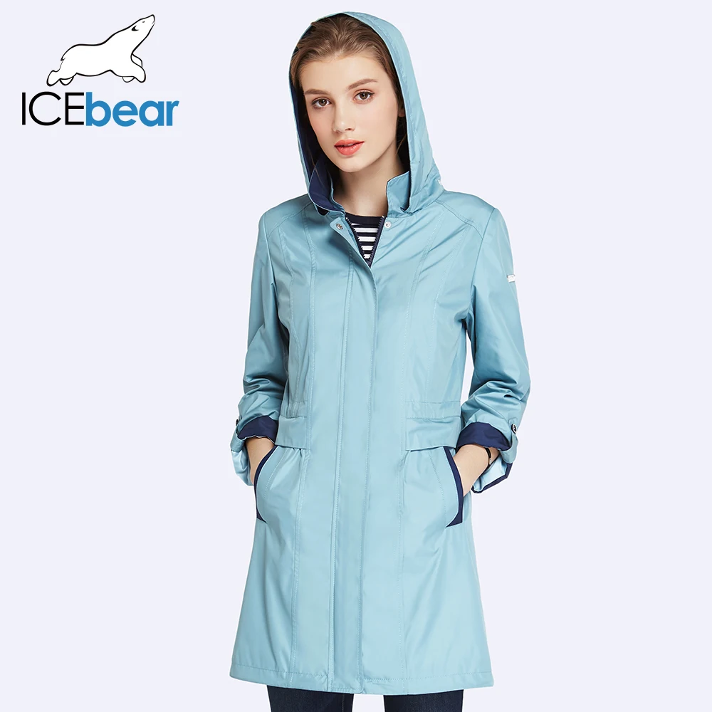 ICEbear 2019 Женщин Пальто Высокого Качества Осенние и Весенние Длинный Плащ Для