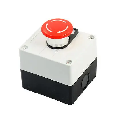 

380V 10A DPST 1NO 1NC Plastic Emergency Stop Mushroom Push Button Switch