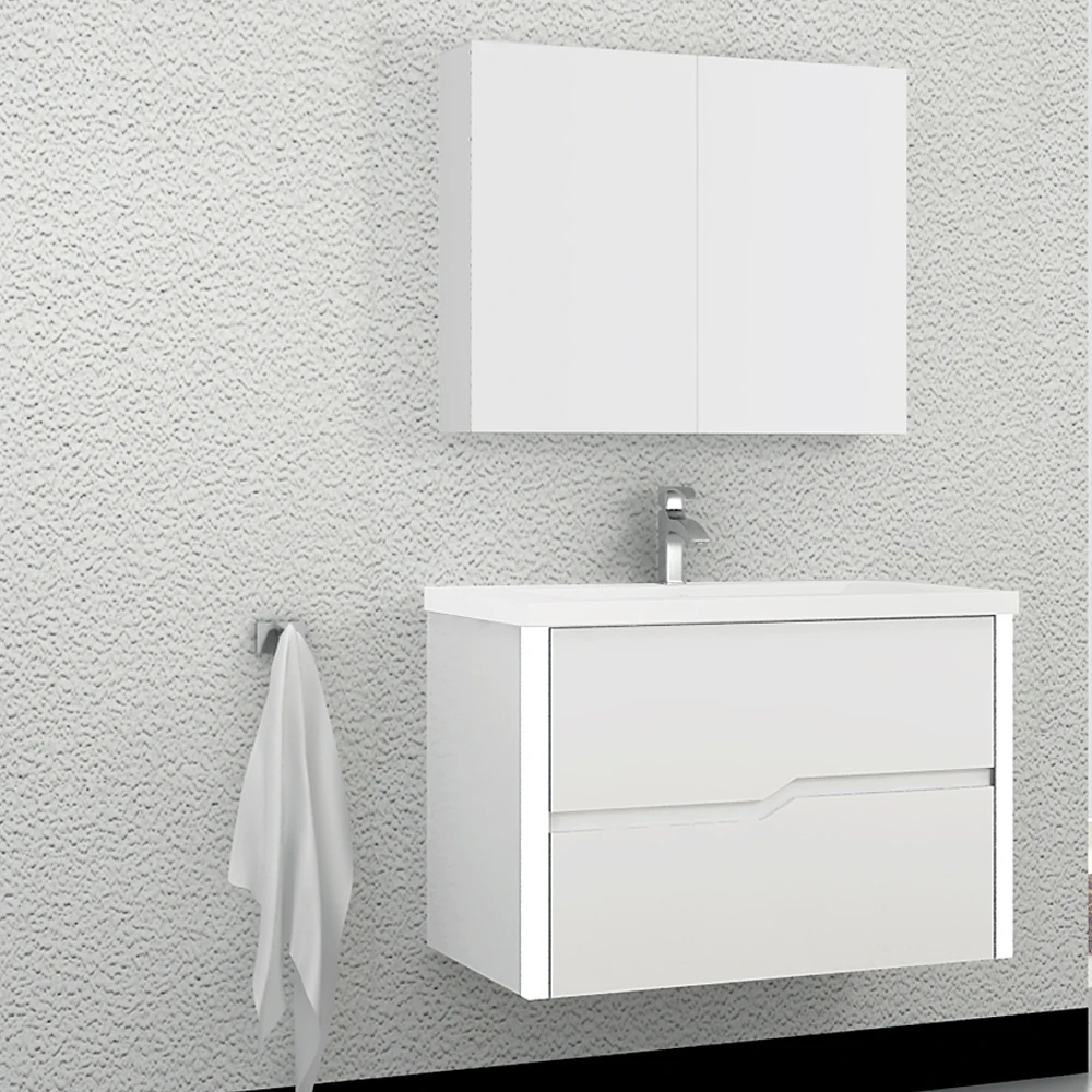 Linkok Furniture Fully Assembled wall hung Bathroom with faucet