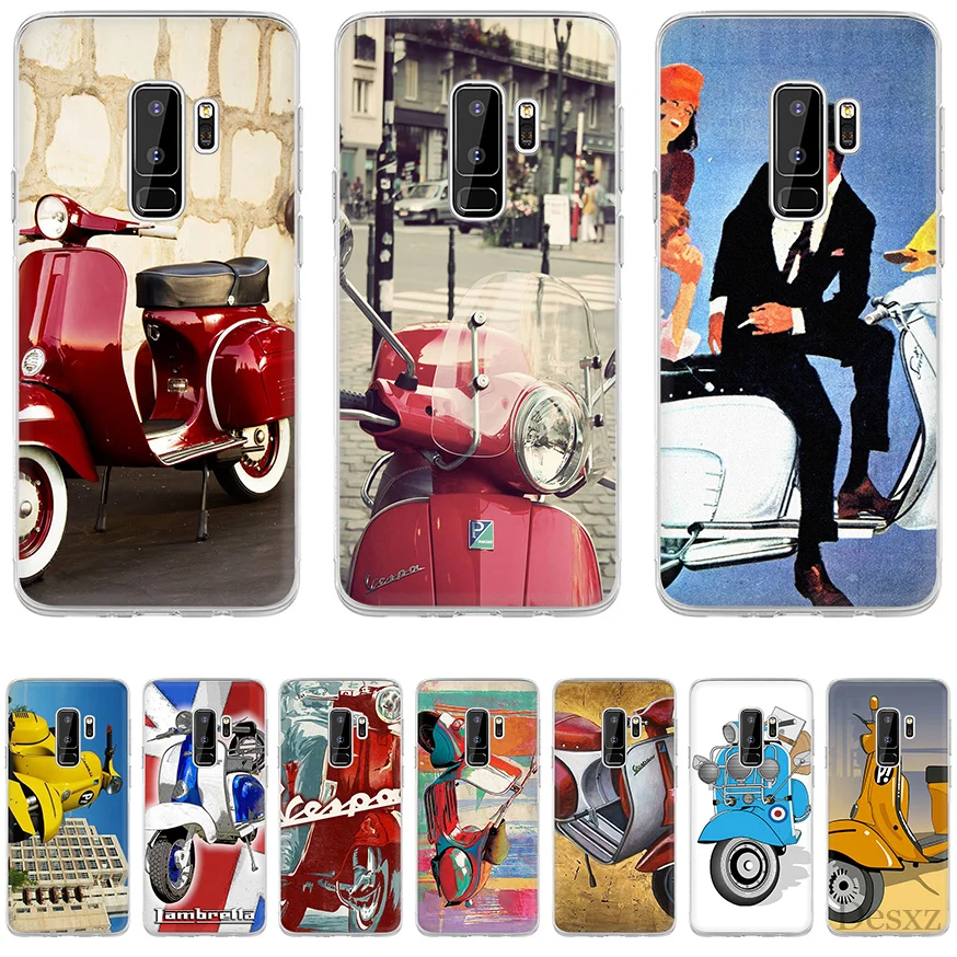 

Case Cover for Samsung Galaxy A7 A9 A10 A20 A30 A40 A50 A60 A70 A5 A6 A8 Plus Vespa Scooter Luxury Fashion 2D Casing