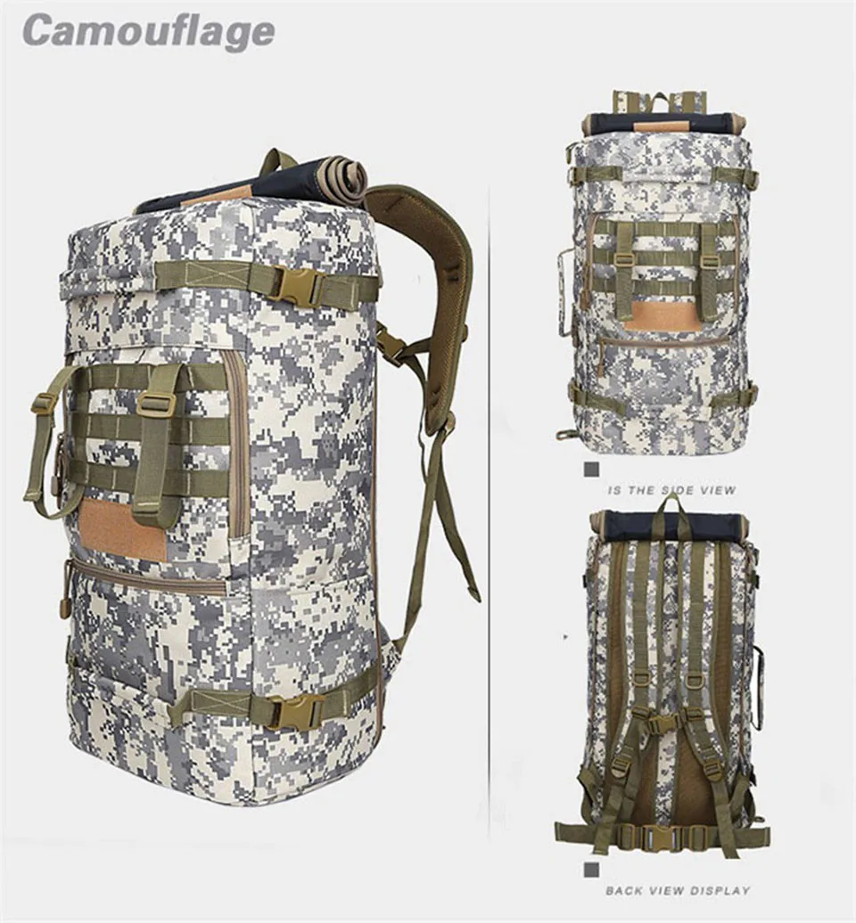 Местный Лев 50л вместительный мужской рюкзак для кемпинга военный тактический багаж сумка на плечо Мужская функциональная универсальная сумка