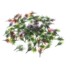 100 pces 1:100 ho escala flor grama mix cores modelo trens layout ferroviário