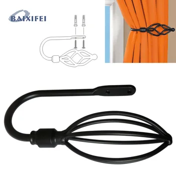 

2 Pcs Home Hardware Curtain Tieback Wall Hook Curtain Buckle, U - shaped Mango