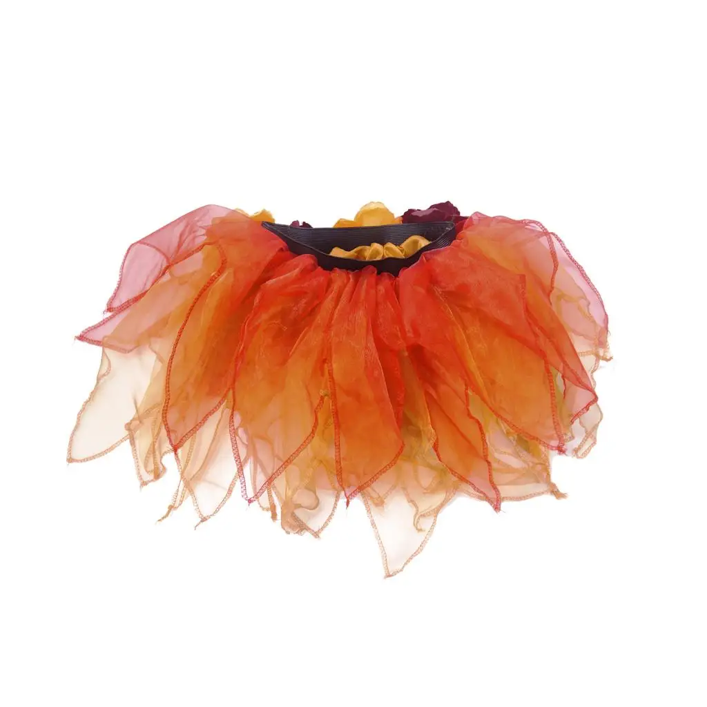 2pcs/Set Butterfly Fairy Wings for Girl Kids Tulle Dress Halloween Fancy Princess Dancing Costume Orange