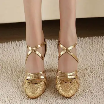 

Ms Ladies High Heel Latin Shoes Women Bling Shoes Ballroom Dancing Shoes