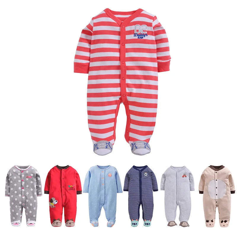 

XINI MOMMY official store Cotton Full baby boy romper newborn baby clothing 3m-12m twins infant clothing new born baby clothes