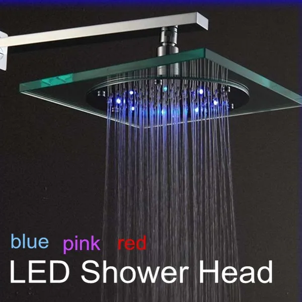 Temperatur Sensing 3 Farbe (Blau, Rosa, Rot) ändern Dusche Kopf LED
