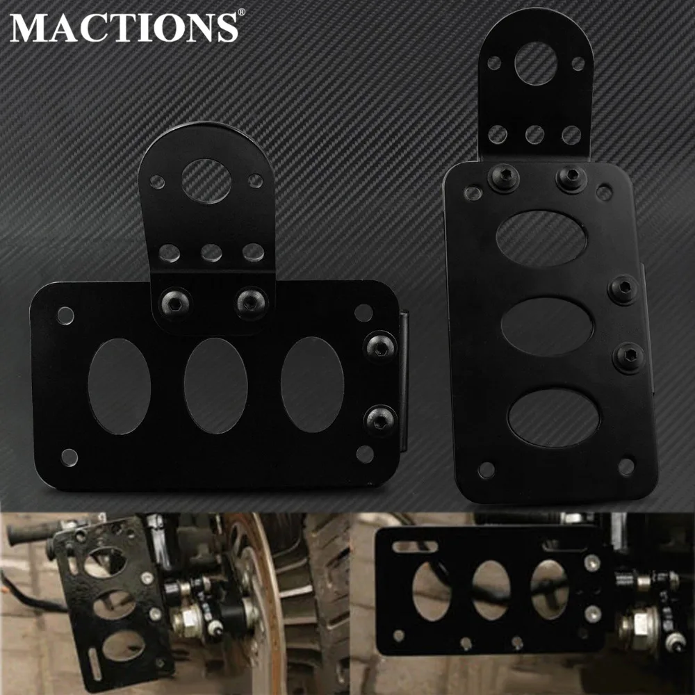 

Side Mount Motorcycle License Plate Bracket Holder Brake Tail Light For Harley Chopper Dyna Sportster Bobber Chopper Cruiser