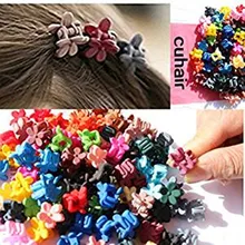 

cuhair 50pcs bangs mini hair clip claw hair pin accessories for girl color mix colored