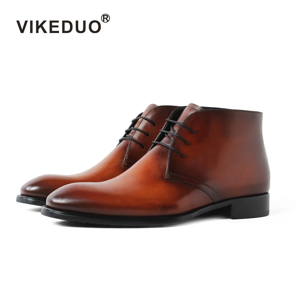 Новинка 2019 винтажные коричневые Модные ботильоны Vikeduo ручной работы из