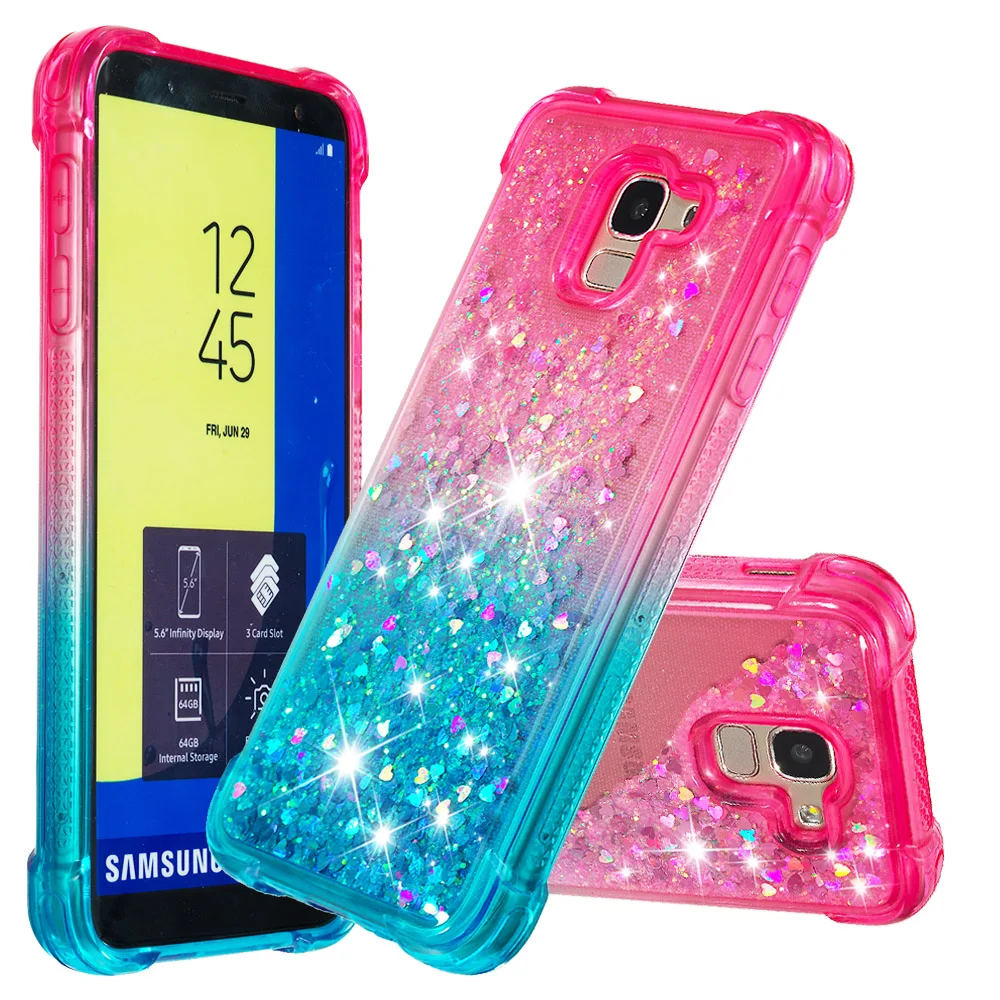 

Gradient Quicksand Prevention of falls Cases For Samsung Galaxy J6 2018 (European version) Fashion Girl Phone Cover