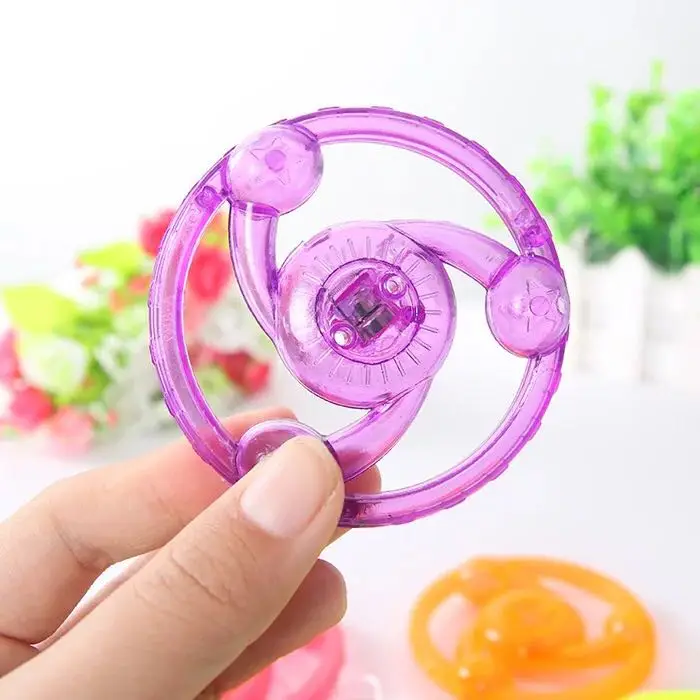 Cable Flash marvel Flywheel Gyro Light UFO Children's Night Fitness Light glow in the dark saucer flying haloween gift Kids Toys