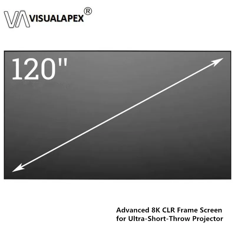 110 дюймов 16:9 тонкий ободок с фиксированной рамкой проекционные экраны с ПЭТ тканью+ ALR экран для ультра короткого броска проектора