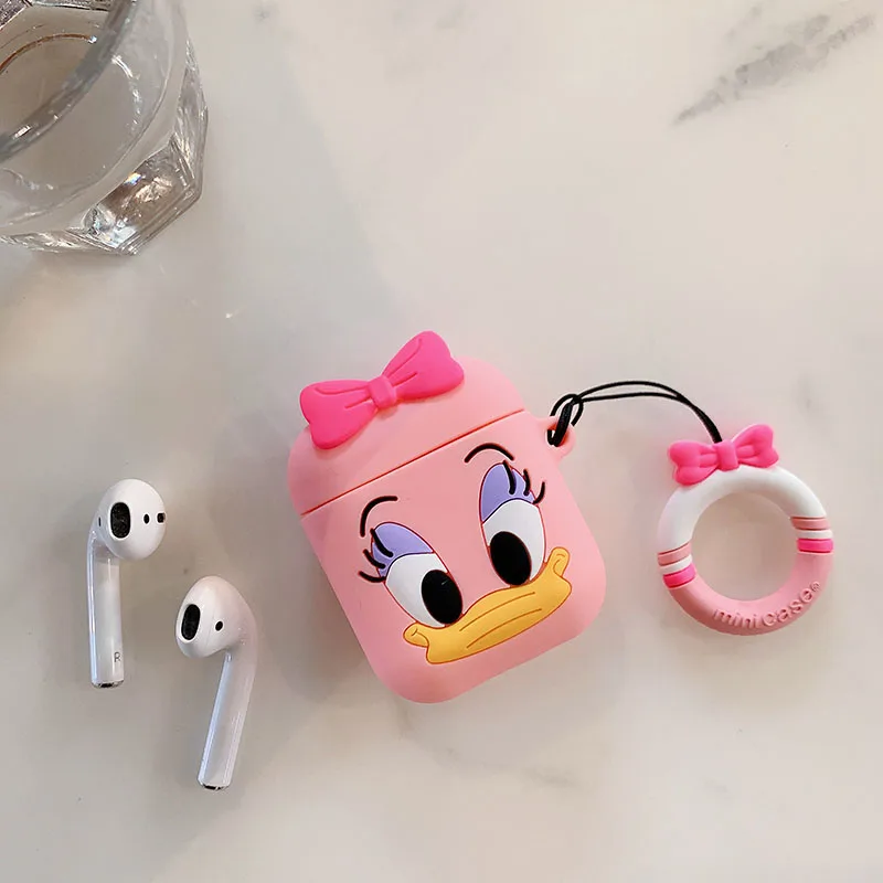 Чехол для наушников СПС AirPods i12 TWS милый Дональд Дак Дейзи Мультфильм Чехлы для Apple Air Pods i10 защитный чехол для наушников